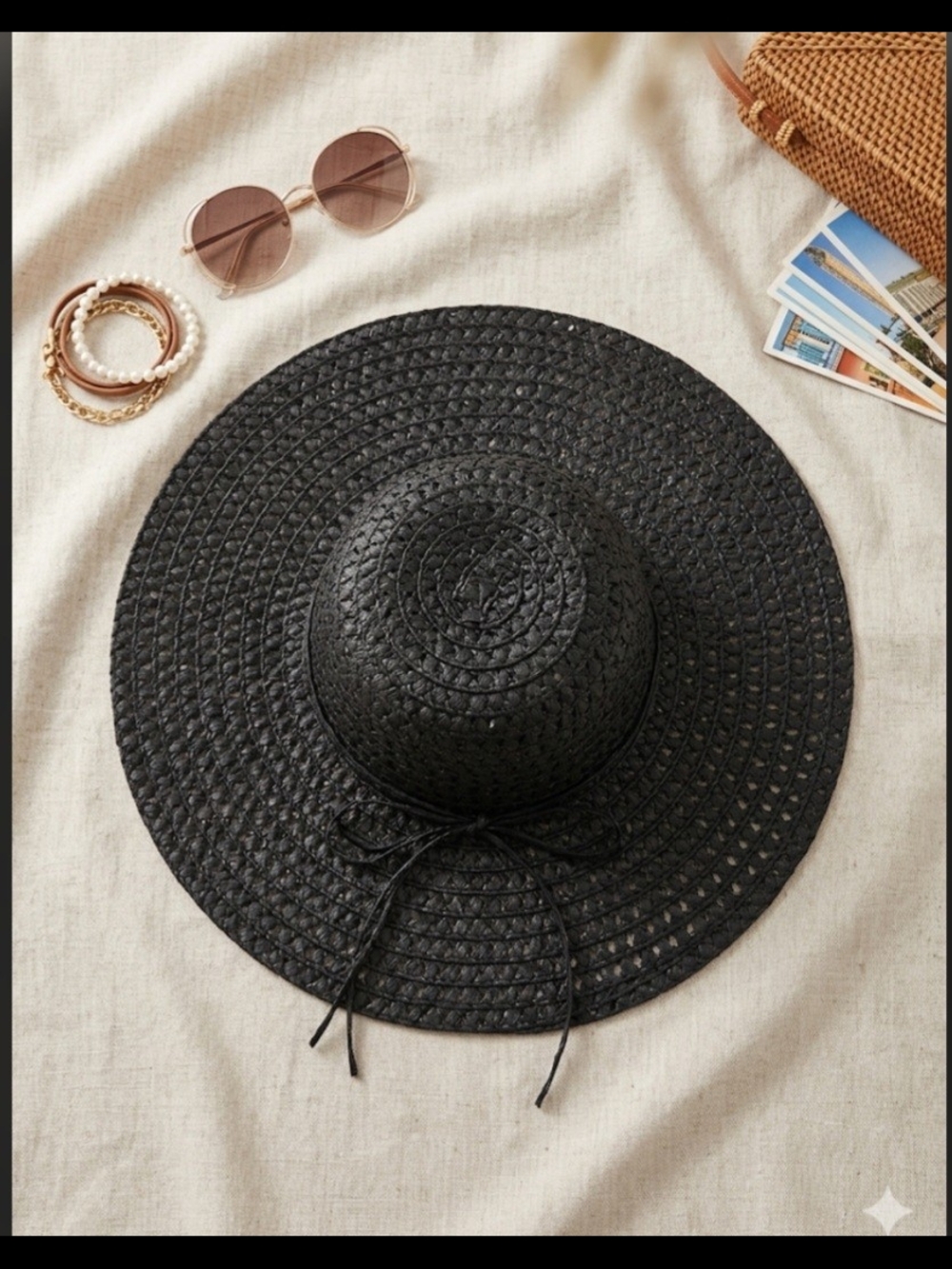 Black Beach Hat